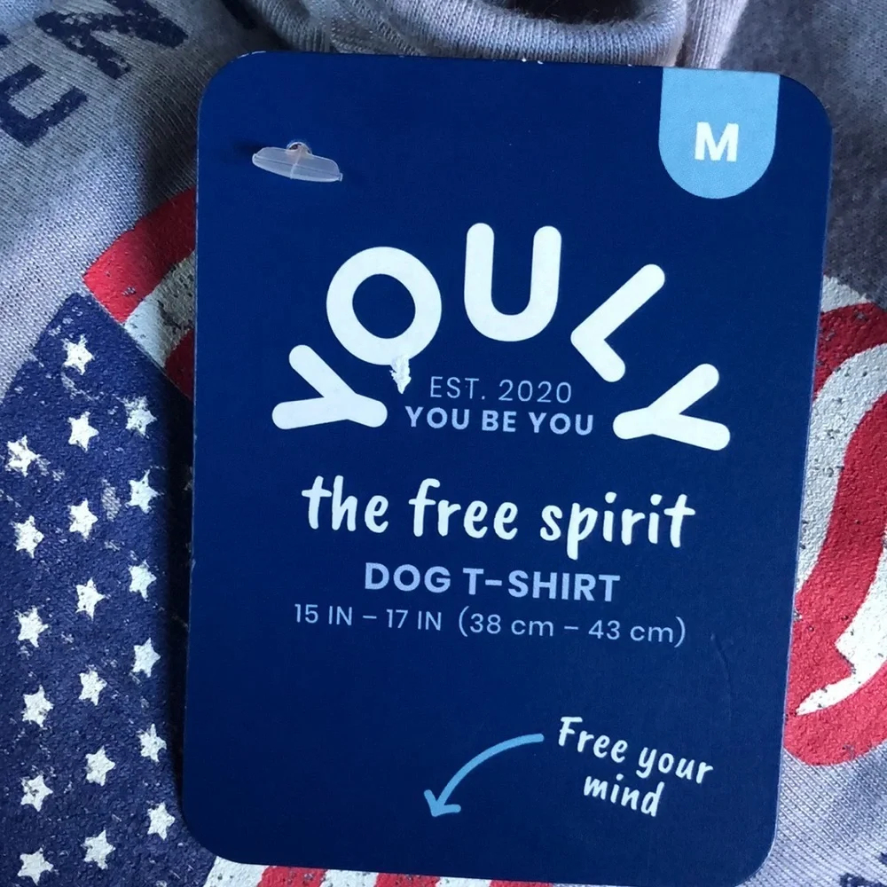 NWT patriotic flag Independence Pup t-shirt M